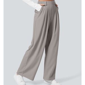 Chic Wide-Leg Gray Women's Pants